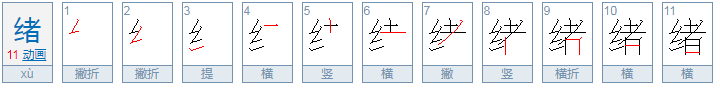 “绪”这个字怎么读?