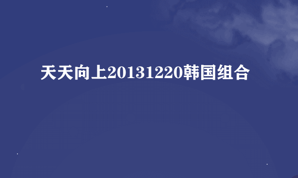 天天向上20131220韩国组合