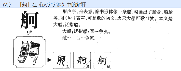 “舸”怎么读？