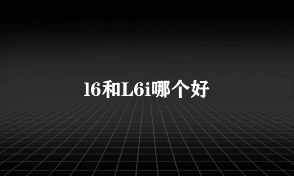 l6和L6i哪个好