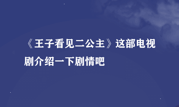 《王子看见二公主》这部电视剧介绍一下剧情吧