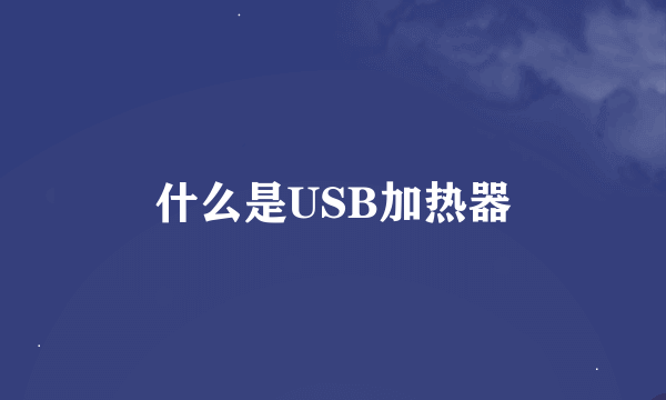 什么是USB加热器