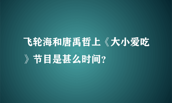 飞轮海和唐禹哲上《大小爱吃》节目是甚么时间？