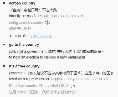 country中文意思？