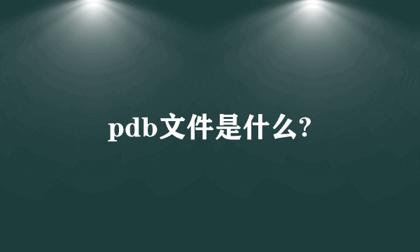 pdb文件是什么?