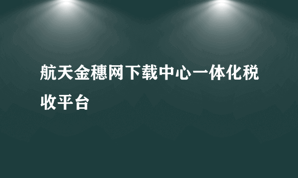 航天金穗网下载中心一体化税收平台