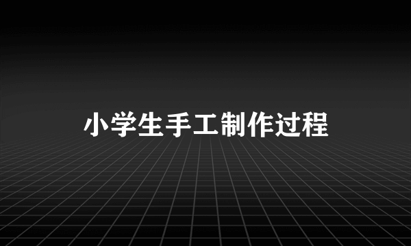 小学生手工制作过程