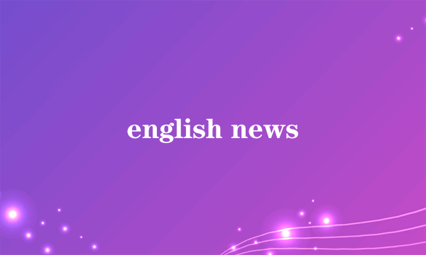 english news