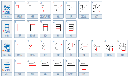 张目结舌什么意思