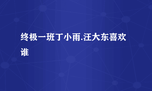 终极一班丁小雨.汪大东喜欢谁