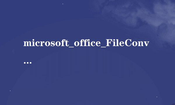 microsoft_office_FileConverters作用