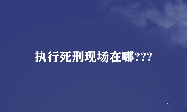 执行死刑现场在哪???