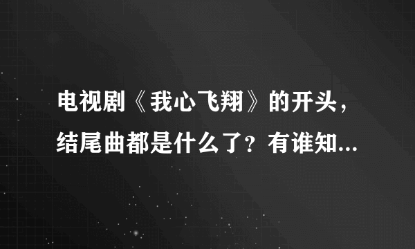 电视剧《我心飞翔》的开头，结尾曲都是什么了？有谁知道歌词啊？