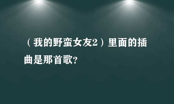 （我的野蛮女友2）里面的插曲是那首歌？