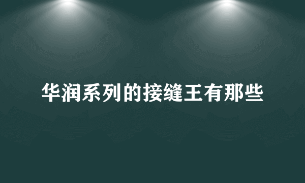 华润系列的接缝王有那些