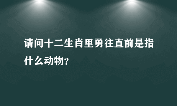 请问十二生肖里勇往直前是指什么动物？