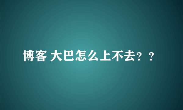 博客 大巴怎么上不去？？