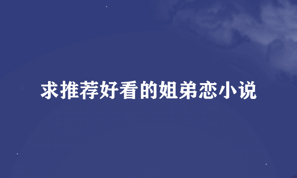 求推荐好看的姐弟恋小说