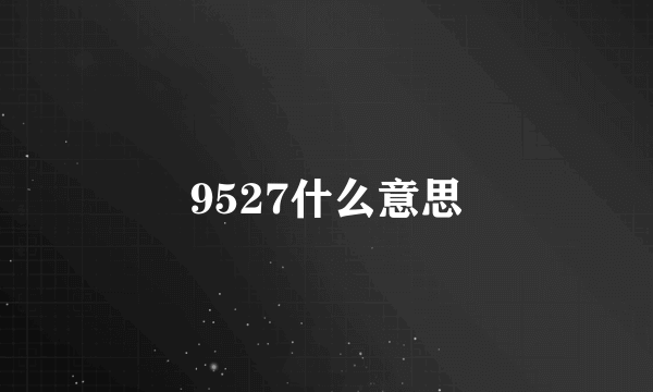 9527什么意思