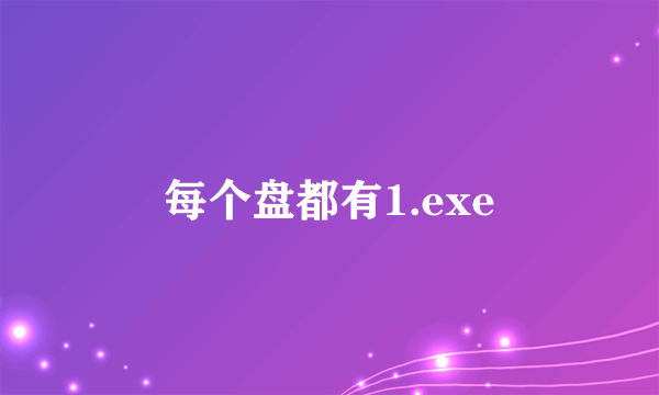 每个盘都有1.exe