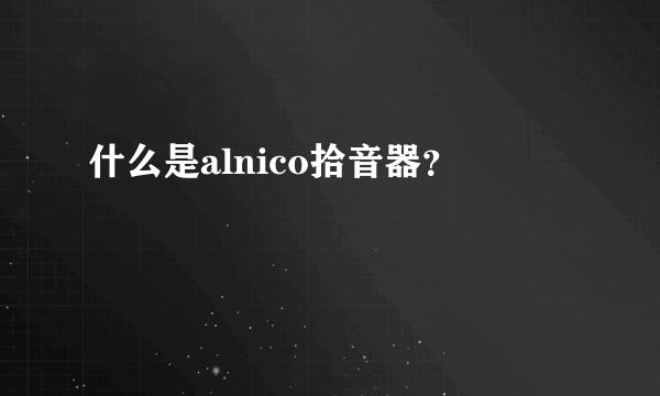 什么是alnico拾音器？