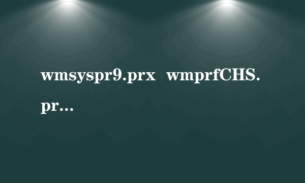 wmsyspr9.prx  wmprfCHS.prx   是什么东西？