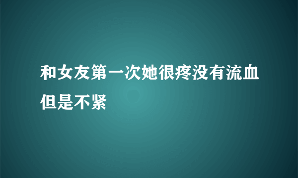 和女友第一次她很疼没有流血但是不紧