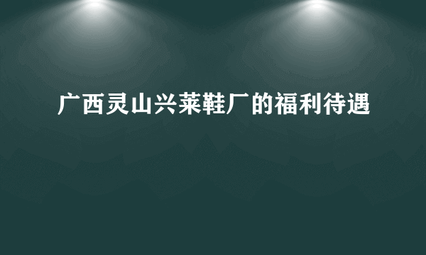 广西灵山兴莱鞋厂的福利待遇