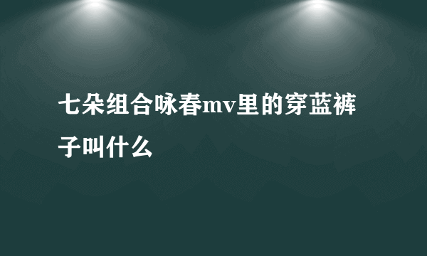 七朵组合咏春mv里的穿蓝裤子叫什么