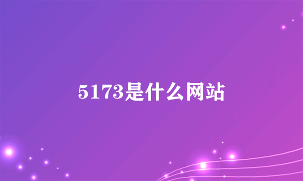 5173是什么网站