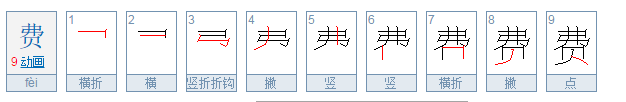 费的笔顺是什么