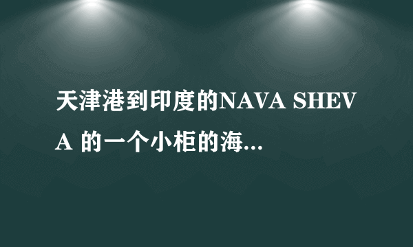 天津港到印度的NAVA SHEVA 的一个小柜的海运费大约多少