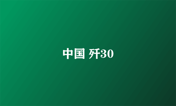 中国 歼30