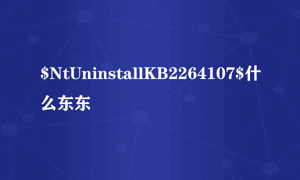 $NtUninstallKB2264107$什么东东