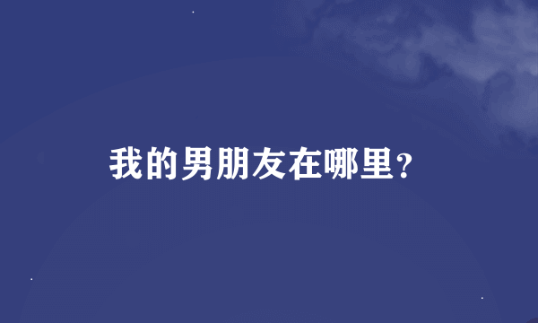 我的男朋友在哪里？