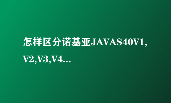 怎样区分诺基亚JAVAS40V1,V2,V3,V4,V5,V6的系统？