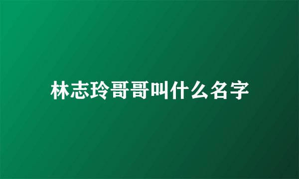 林志玲哥哥叫什么名字