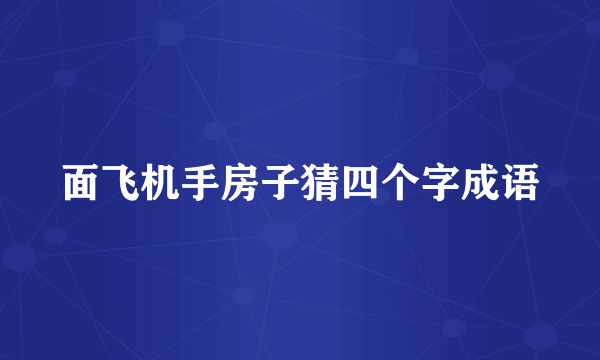 面飞机手房子猜四个字成语