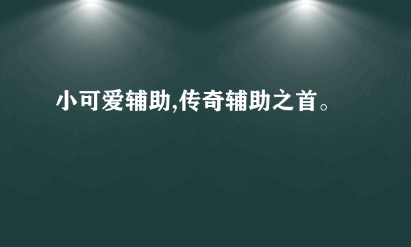 小可爱辅助,传奇辅助之首。