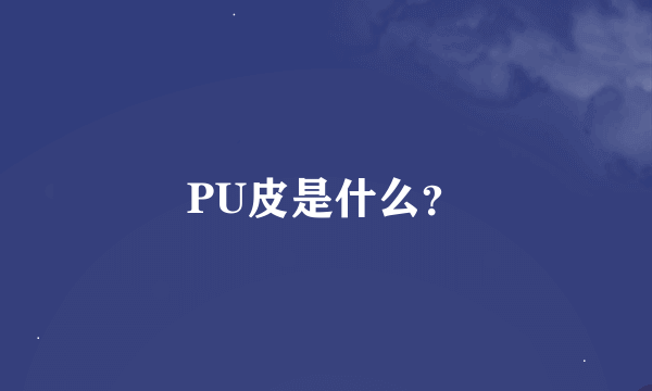 PU皮是什么？