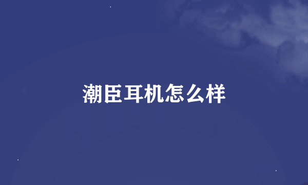 潮臣耳机怎么样