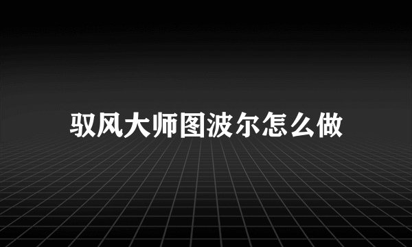 驭风大师图波尔怎么做