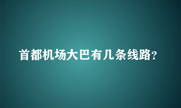 首都机场大巴有几条线路？