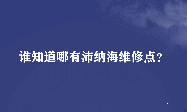 谁知道哪有沛纳海维修点？