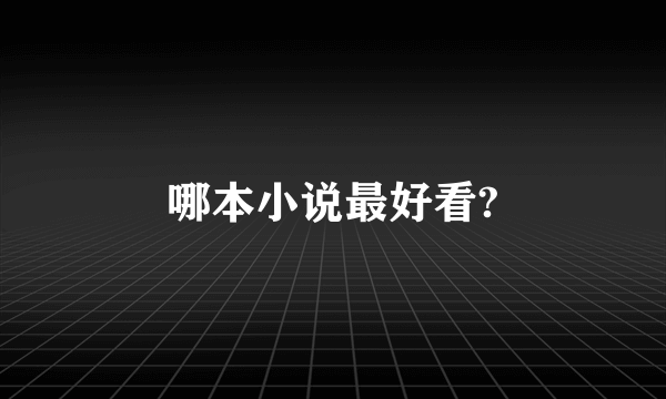 哪本小说最好看?