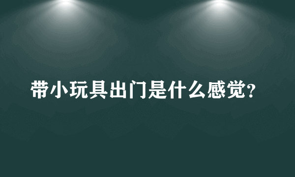 带小玩具出门是什么感觉？