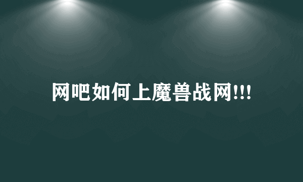 网吧如何上魔兽战网!!!