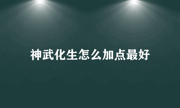 神武化生怎么加点最好