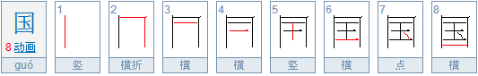 中国的国笔顺是先什么后什么再封口