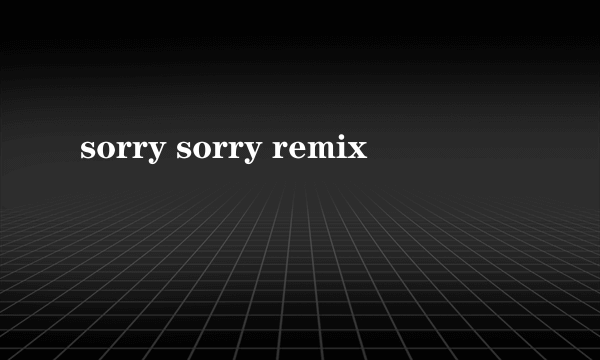 sorry sorry remix